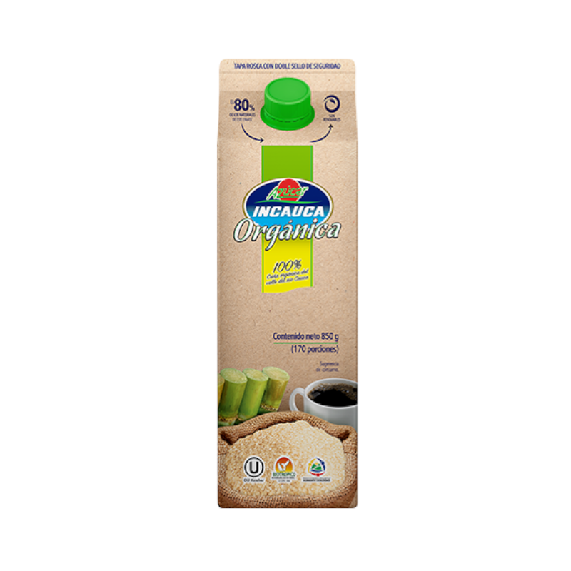 Azúcar Morena Incauca Orgánica Tetrapak 850Gr