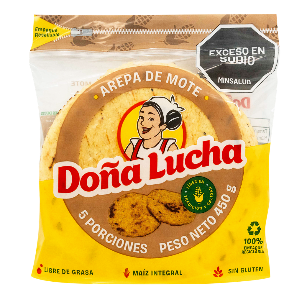Arepa De Mote Doña Lucha 5 Unidades 450Gr