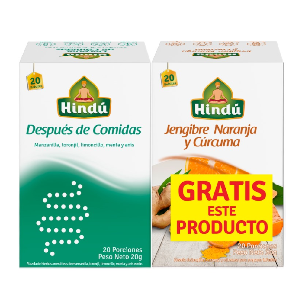 Infusión Hindú Después De Comida Gratis Infusión 20 Unidades