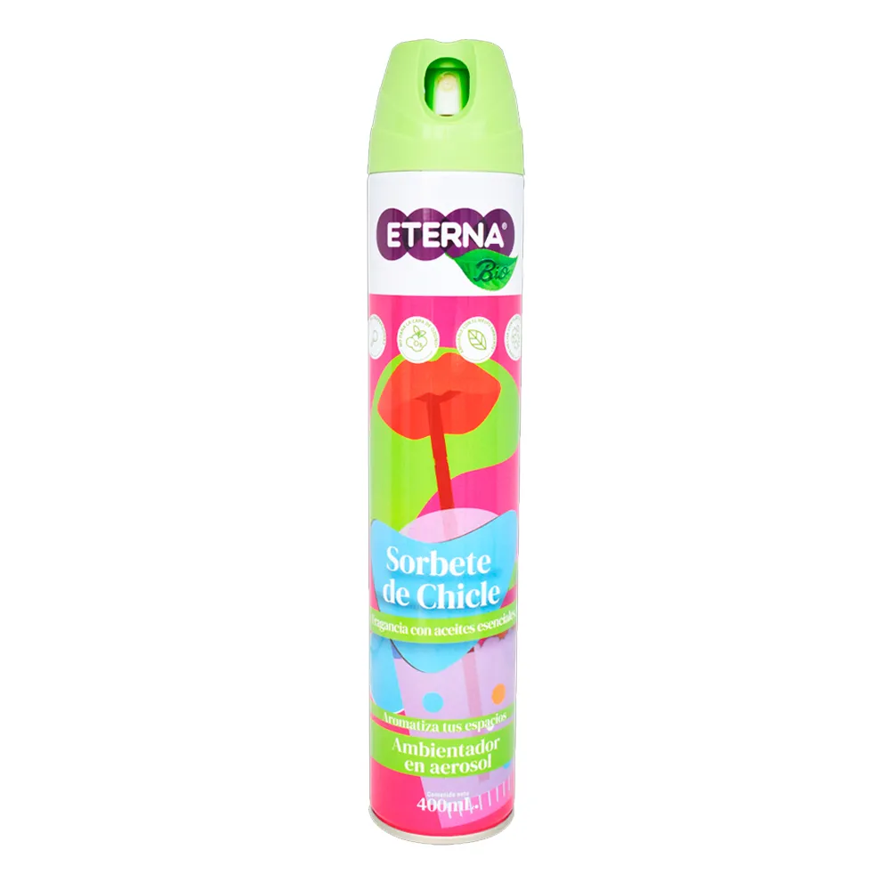 Ambientador Eterna Sorbete Chicle Aerosol 400Ml
