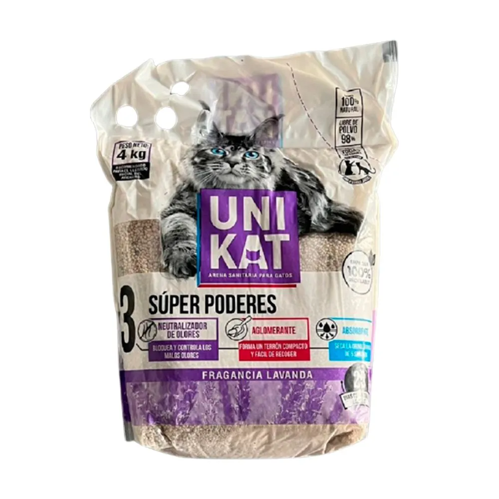 Arena Gatos Unikat Lavanda 4000Gr