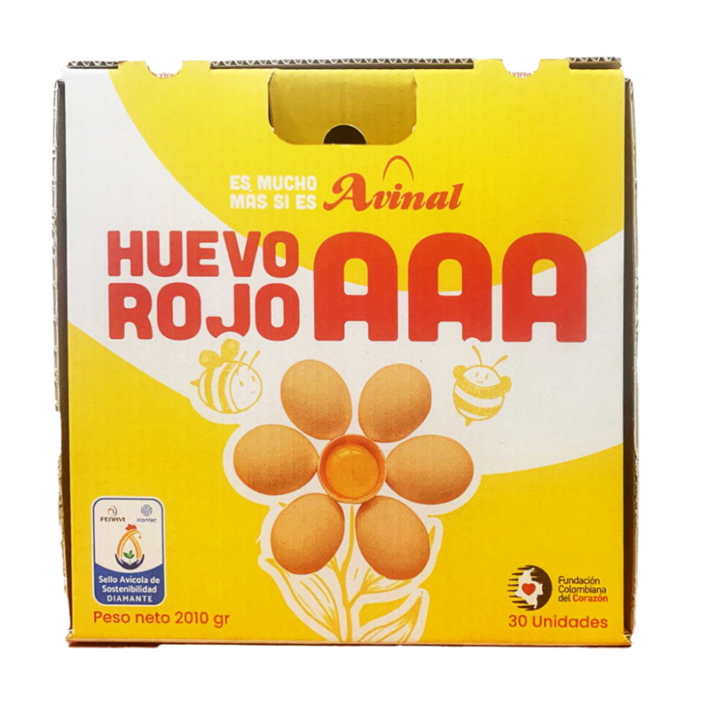 Huevos Avinal AAA Rojo Maletín 30 Unidades