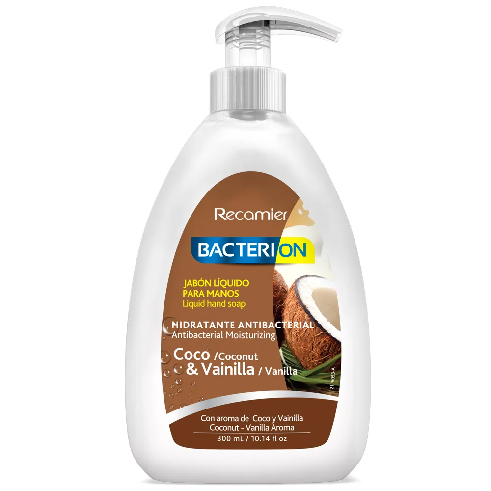 Jabón Liquido Manos Y Cuerpo Bacterion Coco Y Vainilla 300Ml