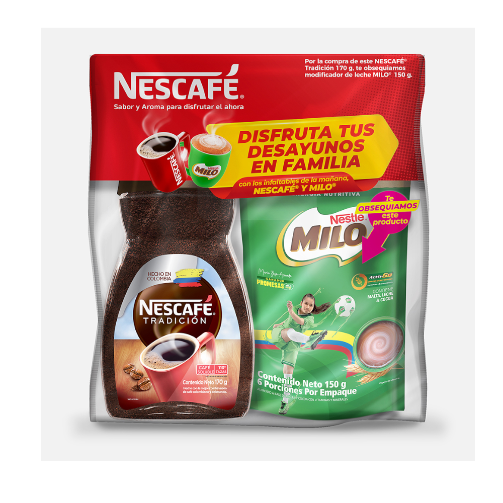 Nescafé Tradición 170Gr Gratis Milo Doypack 150Gr