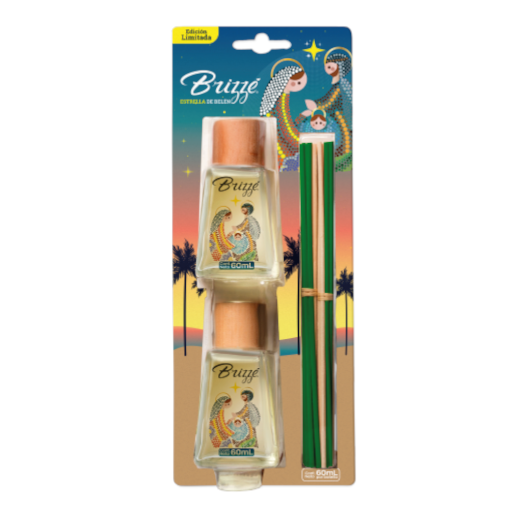 Ambientador Brizze Estrella Belén Palitos De Rattan 60Ml 2 Unidades