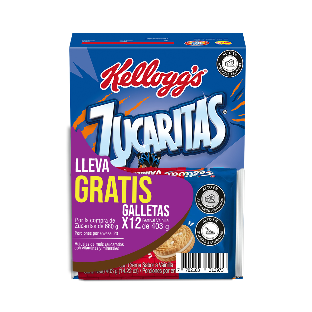 Zucaritas Kellogg's  680Gr Gratis Galletas Festival 403Gr