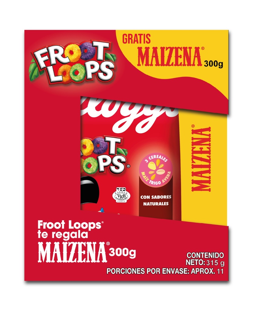 Froot Loops Kellogg's Bolsa 315Gr Gratis Maizena 300Gr