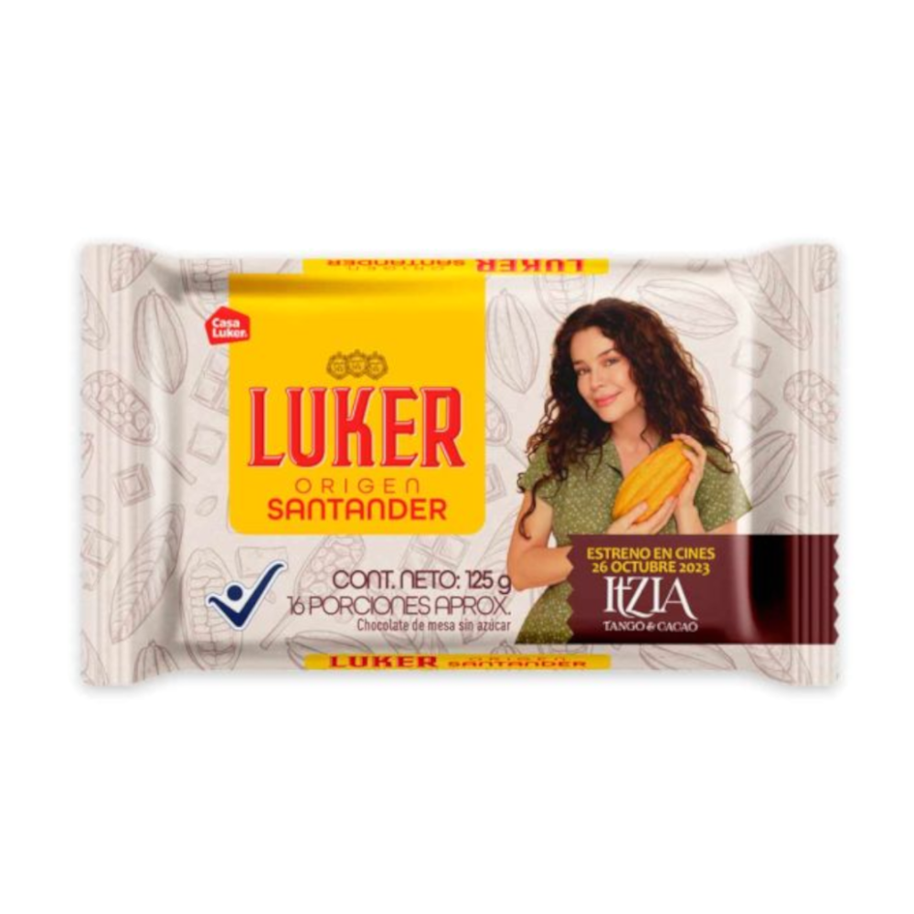 Chocolate Luker Santander Sin Azúcar 125Gr