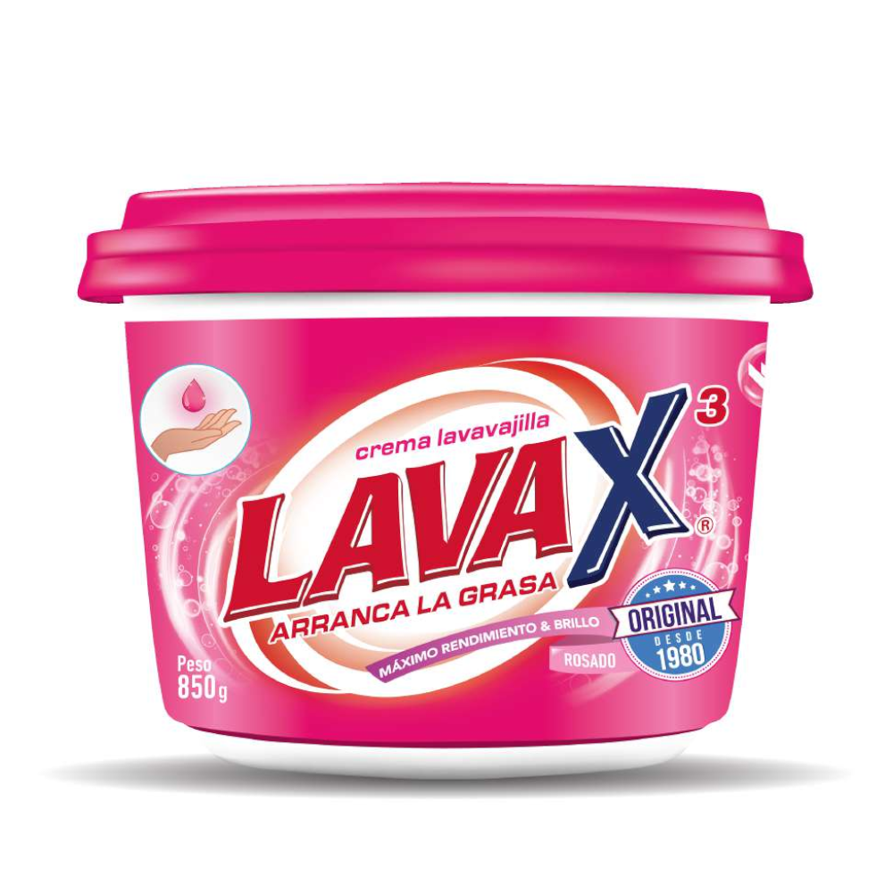 Lavavajilla LavaX3 Rosado Crema 850Gr