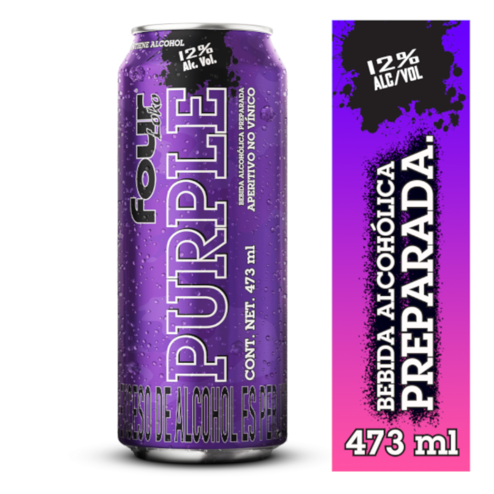 Bebida Alcohólica Preparada Four Loko Purple 473Ml
