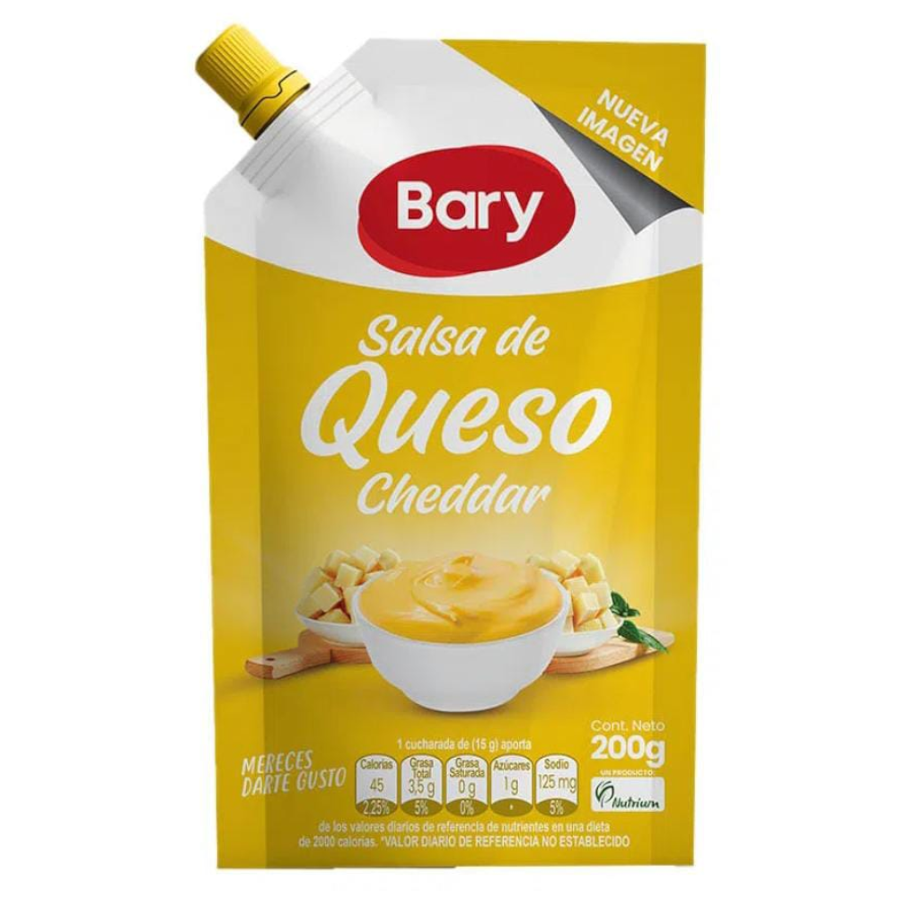 Salsa Queso Cheddar Bary Doypack 200Gr