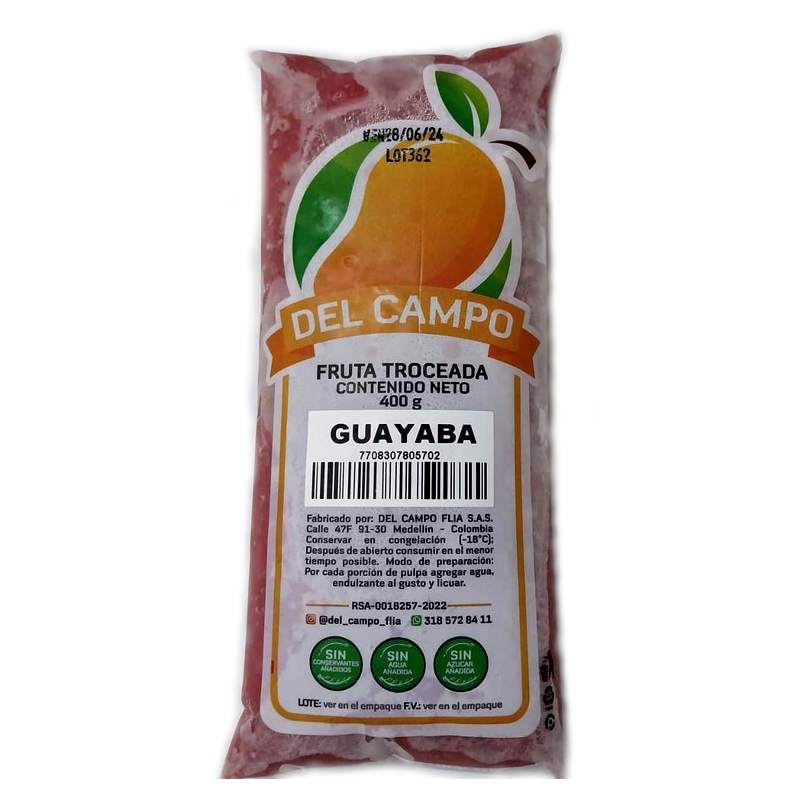 Fruta Troceada Guayaba Del Campo 400Gr