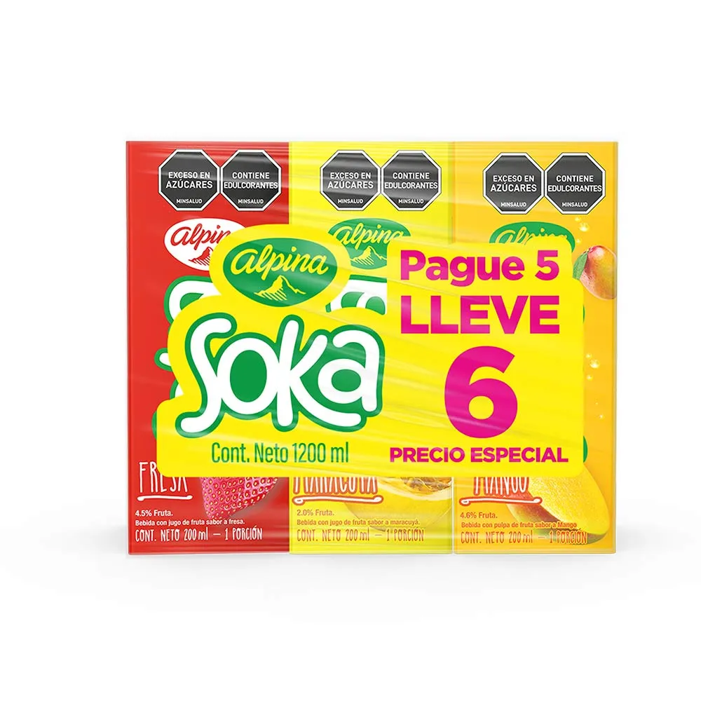 Soka Surtido Tetrapak Pague 5 Lleve 6 200Ml