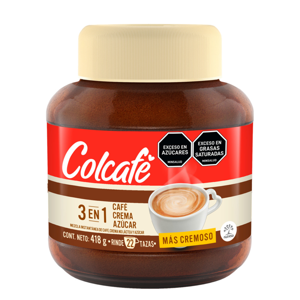 Café Colcafe 3 En 1 Frasco 418Gr