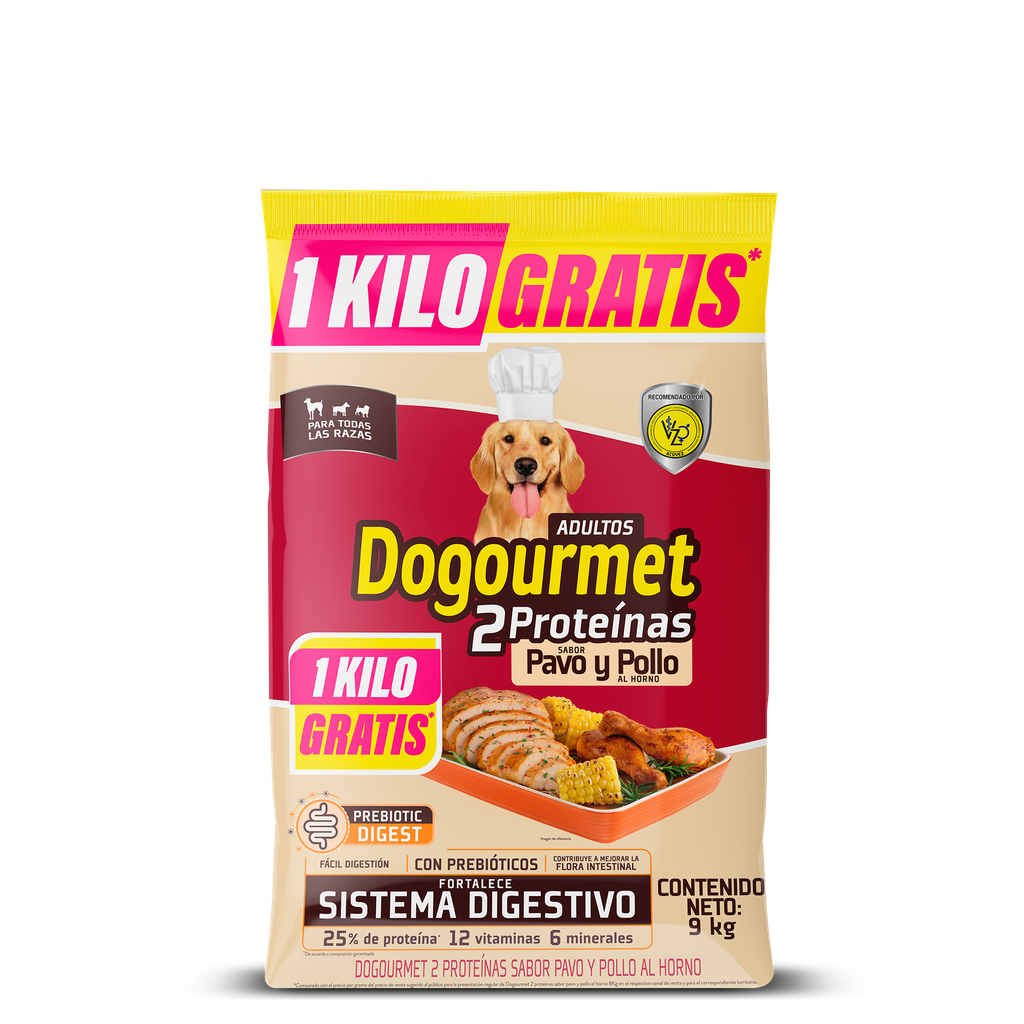 Dogourmet Pavo Pollo Adultos 9000Gr Gratis 1000Gr