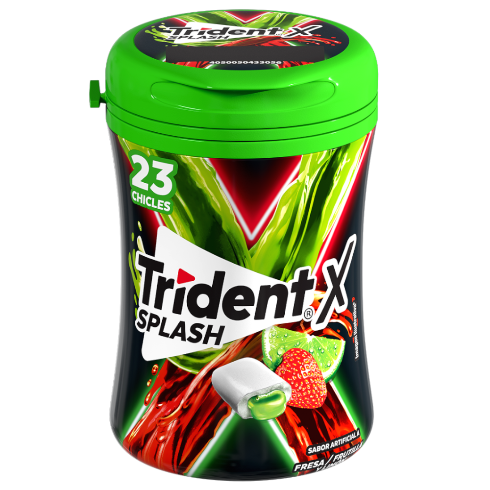 Trident X Splash Fresa Limón Pet 23 Unidades 20Gr