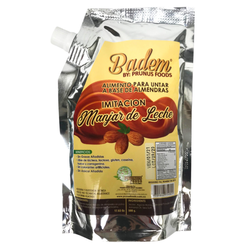 Manjar De Leche A Base De Almendras Badem 500Gr