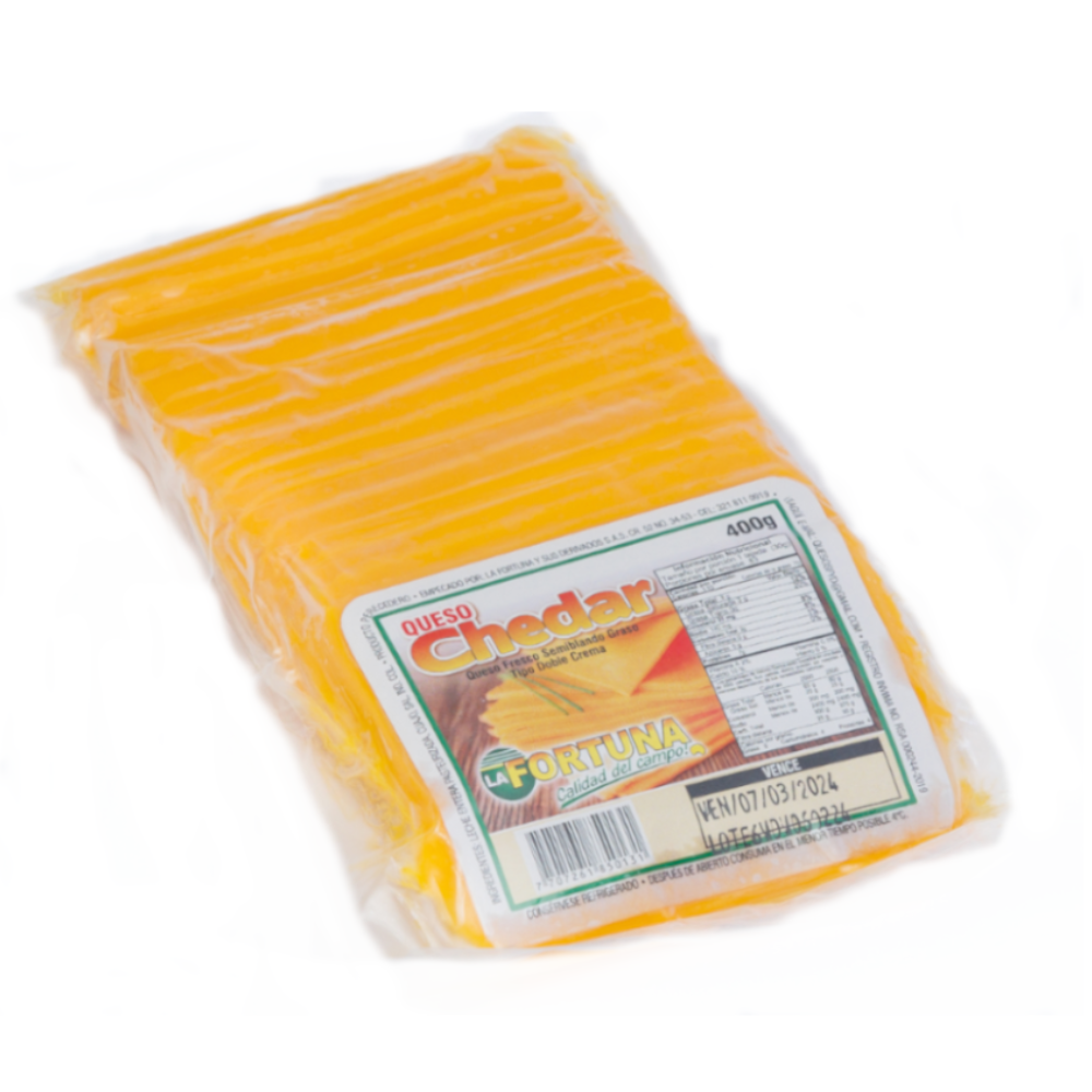 Queso Cheddar La Fortuna 400Gr