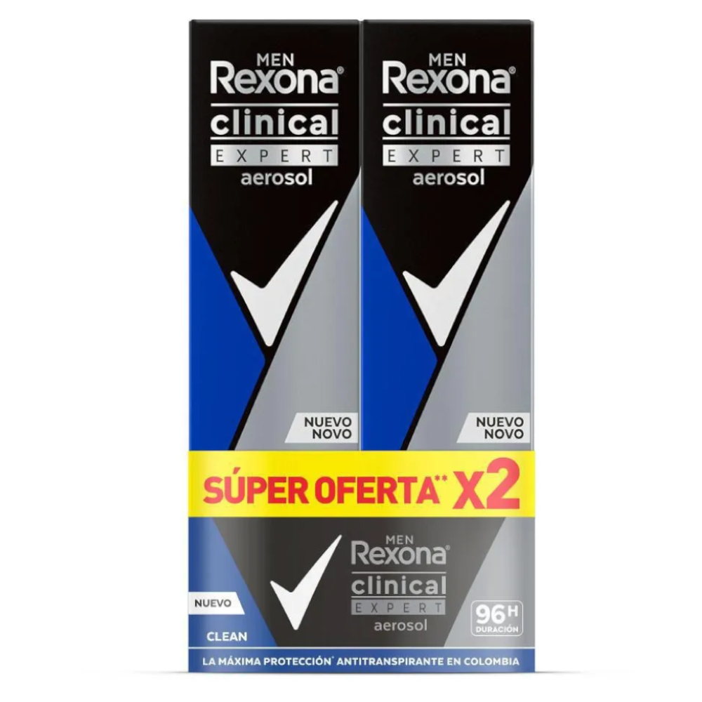 Desodorante Rexona Men Clinical Expert Spray 91Ml 2 Unidades Precio Especial