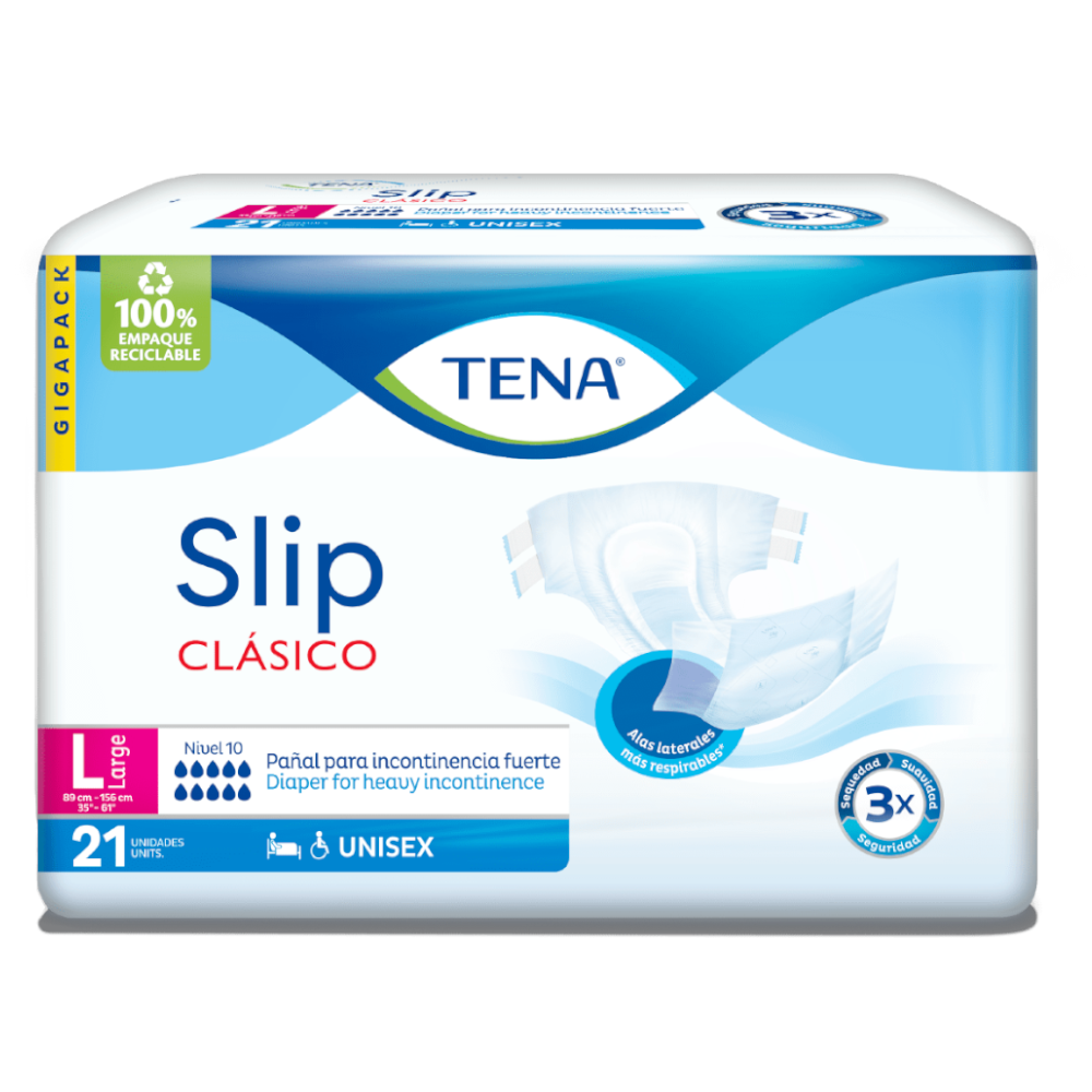 Tena Slip Clásico Gigapack L Unisex 16 Unidades