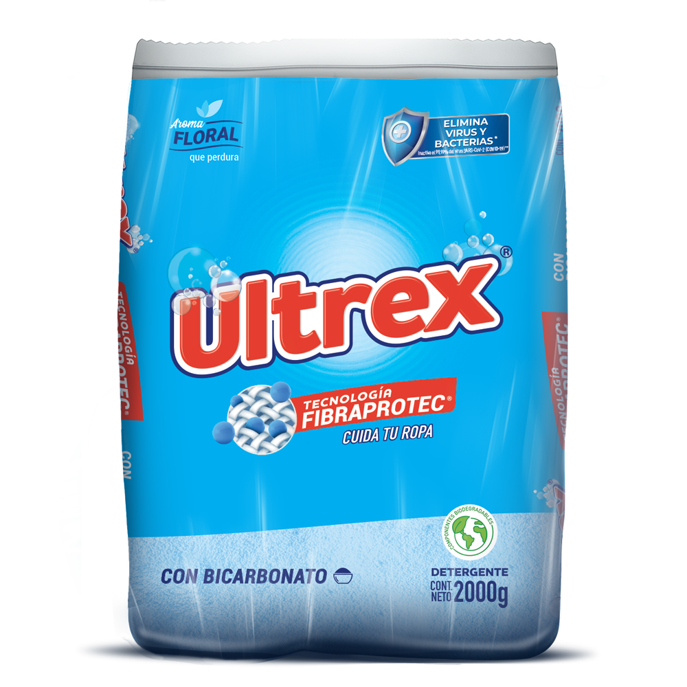 Detergente En Polvo Ultrex Floral 2000Gr