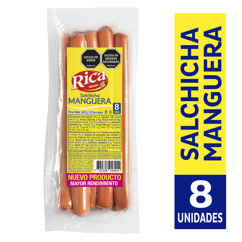 Salchicha Manguera Rica 360Gr