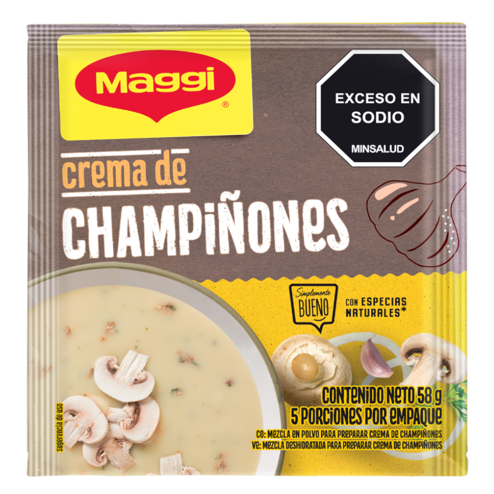 Crema Maggi Champiñones Sobre 58Gr