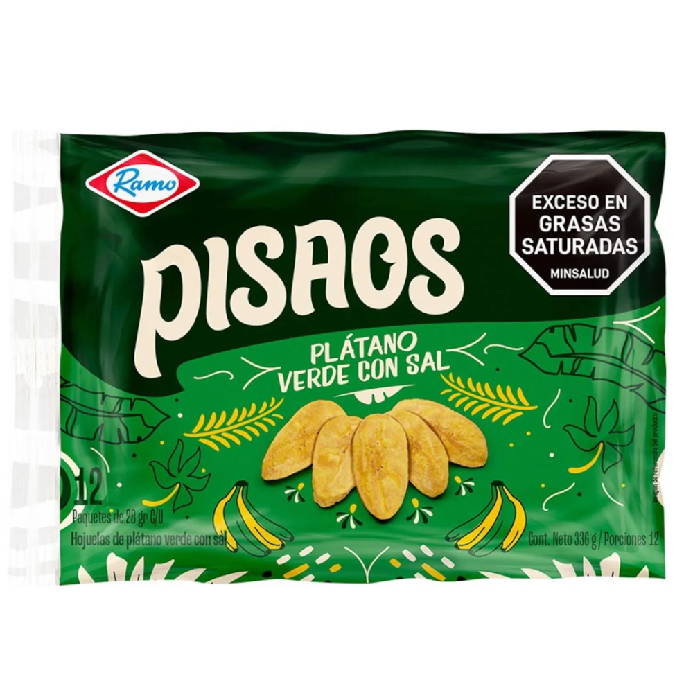 Platano Verde Pisaos Ramo 12 Unidades 336Gr