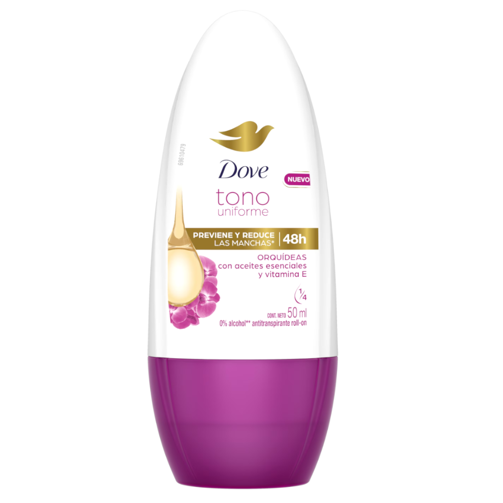 Desodorante Dove Orquídeas Tono Uniforme Roll-on 50Ml