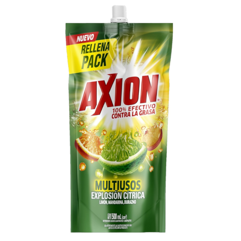 Lavaplatos Axion Explosión Cítrica Doypak 500Ml