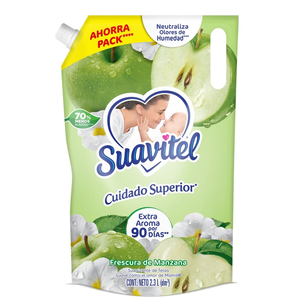 Suavitel Cuidado Superior  Frescura De Manzana Doypak 2300Ml