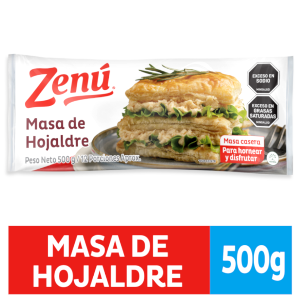 Masa De Hojaldre Hornear Zenú  500Gr