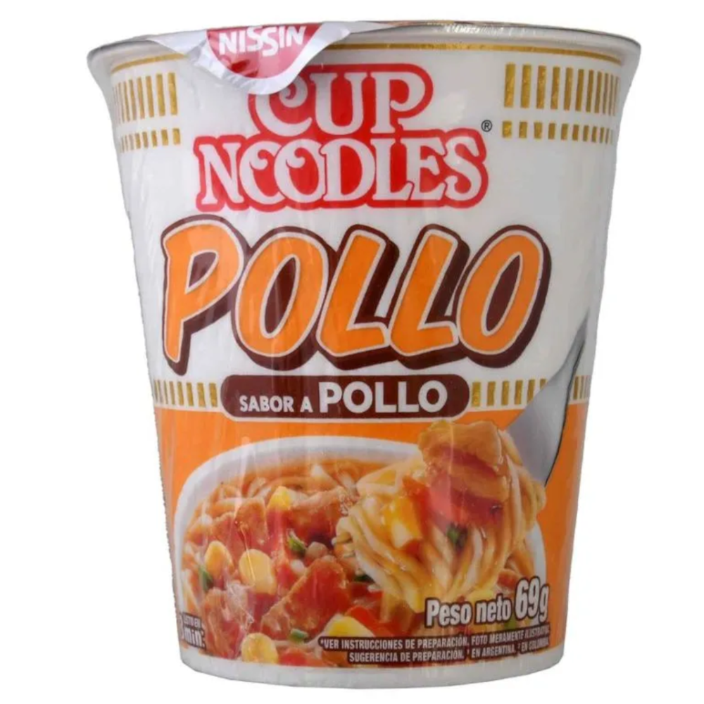 Sopa Fideos Nissin Sabor Pollo Vaso 69Gr