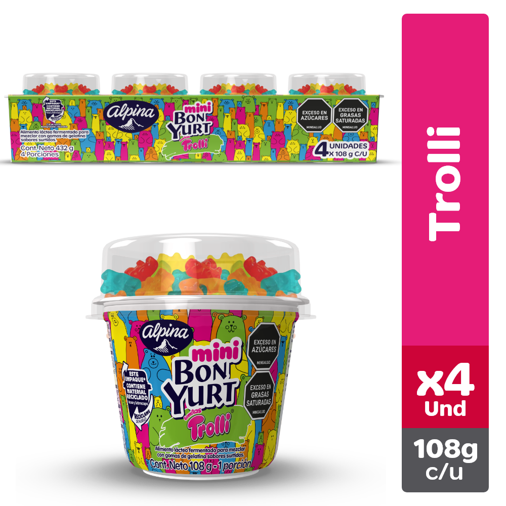 Bonyurt Mini Trolli 108Gr 4 Unidades
