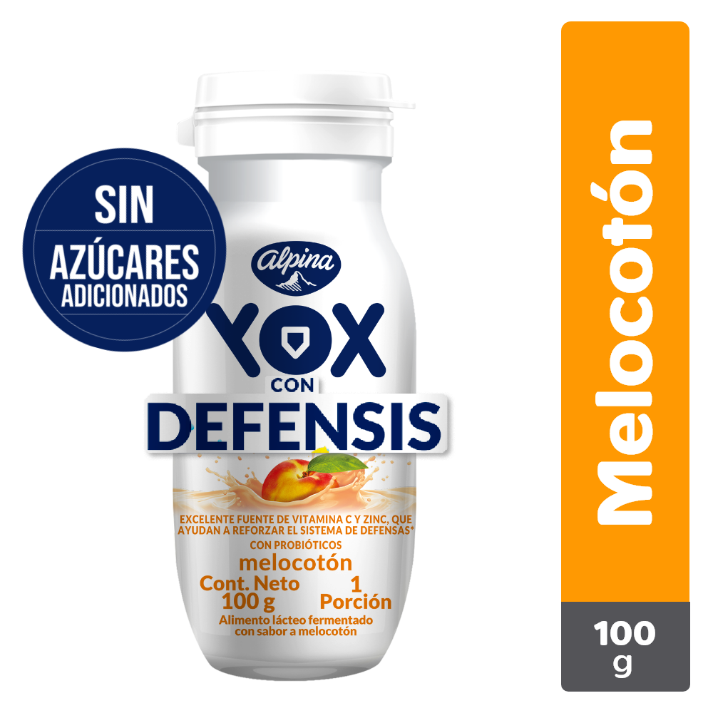 Yox Defensis Melocotón Sin Azúcar 100Gr