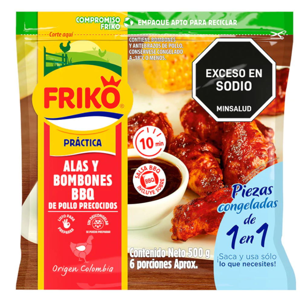 Alitas Bbq Friko Bolsa 500Gr