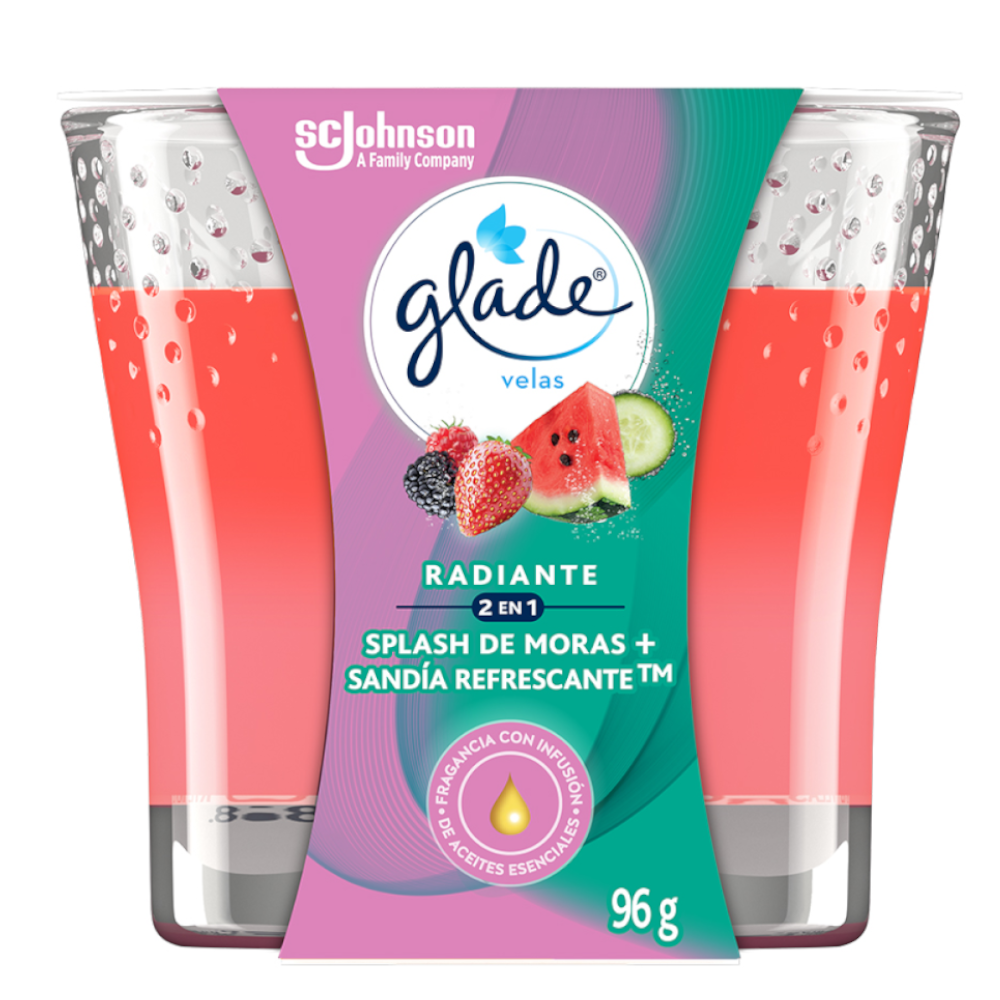 Ambientador Glade  Vela Sandia Refrescante 96Gr