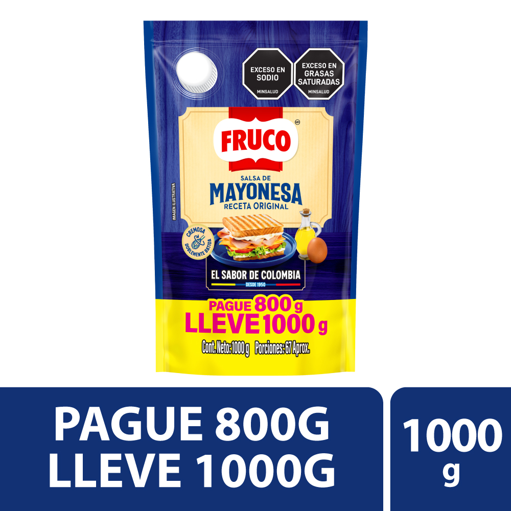 Mayonesa Fruco Doypak Pague 800Gr Lleve 1000Gr