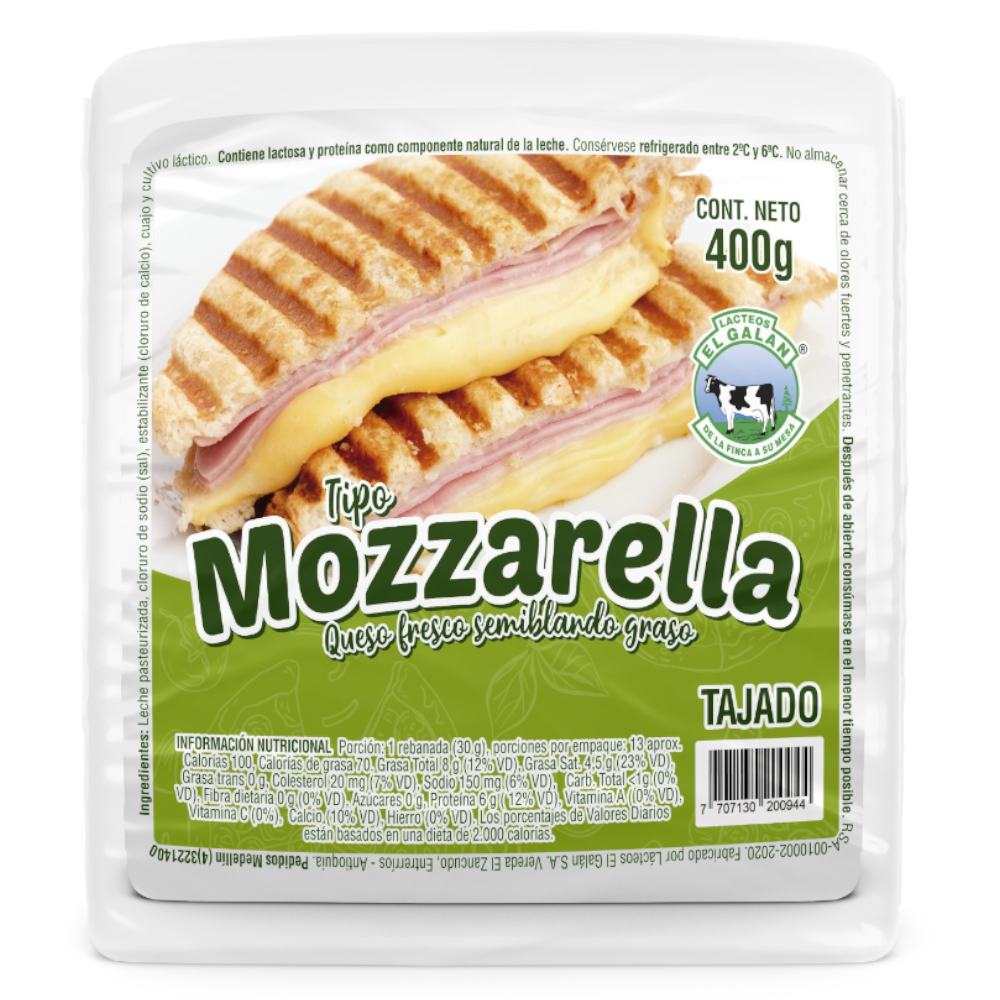 Queso Mozzarella El Galán 400Gr