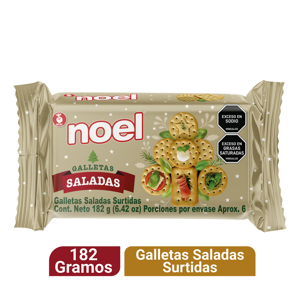 Galletas Saladas Surtidas Noel Navidad 182Gr