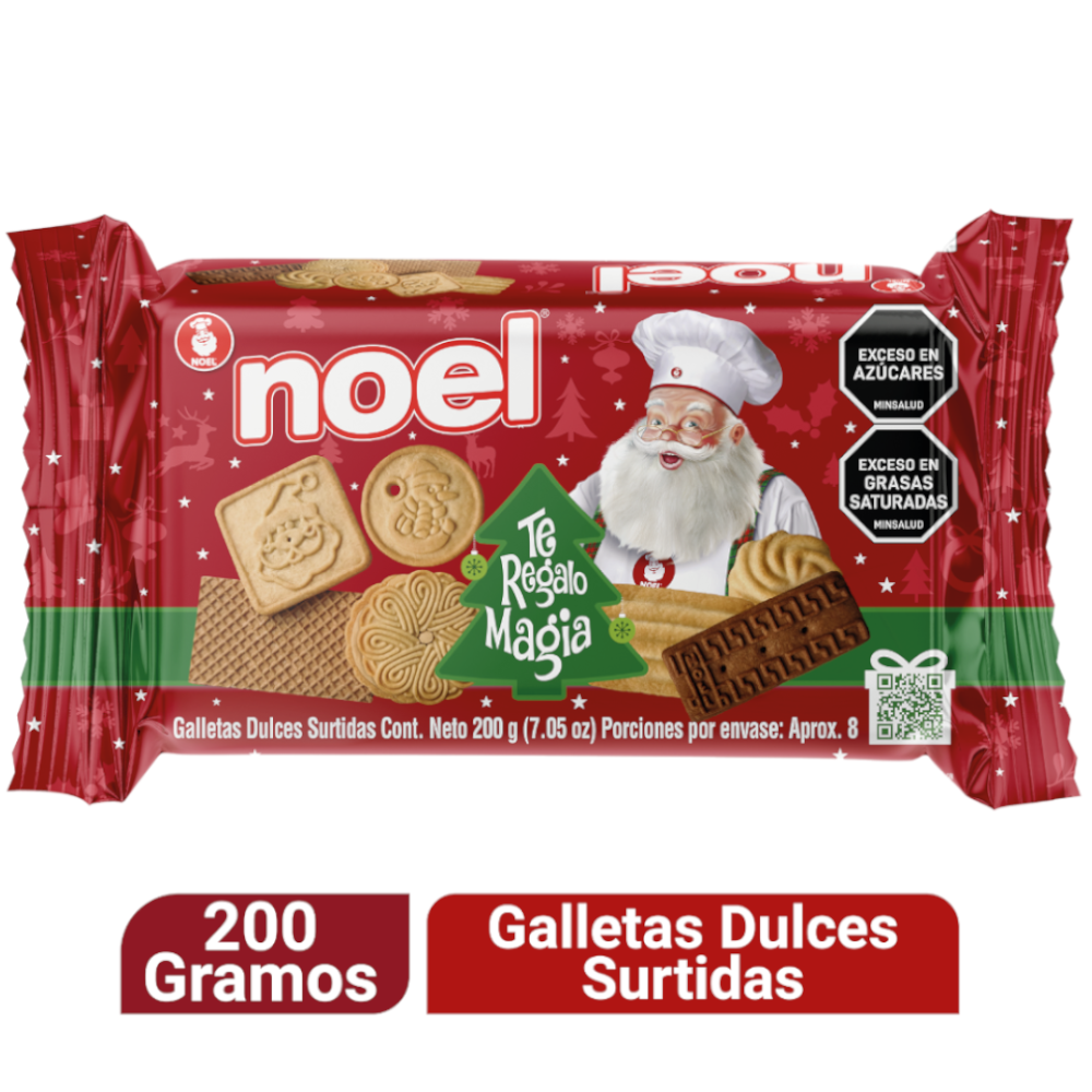 Galletas Noel Surtida Navidad Plegadiza 1 Unidad 200Gr