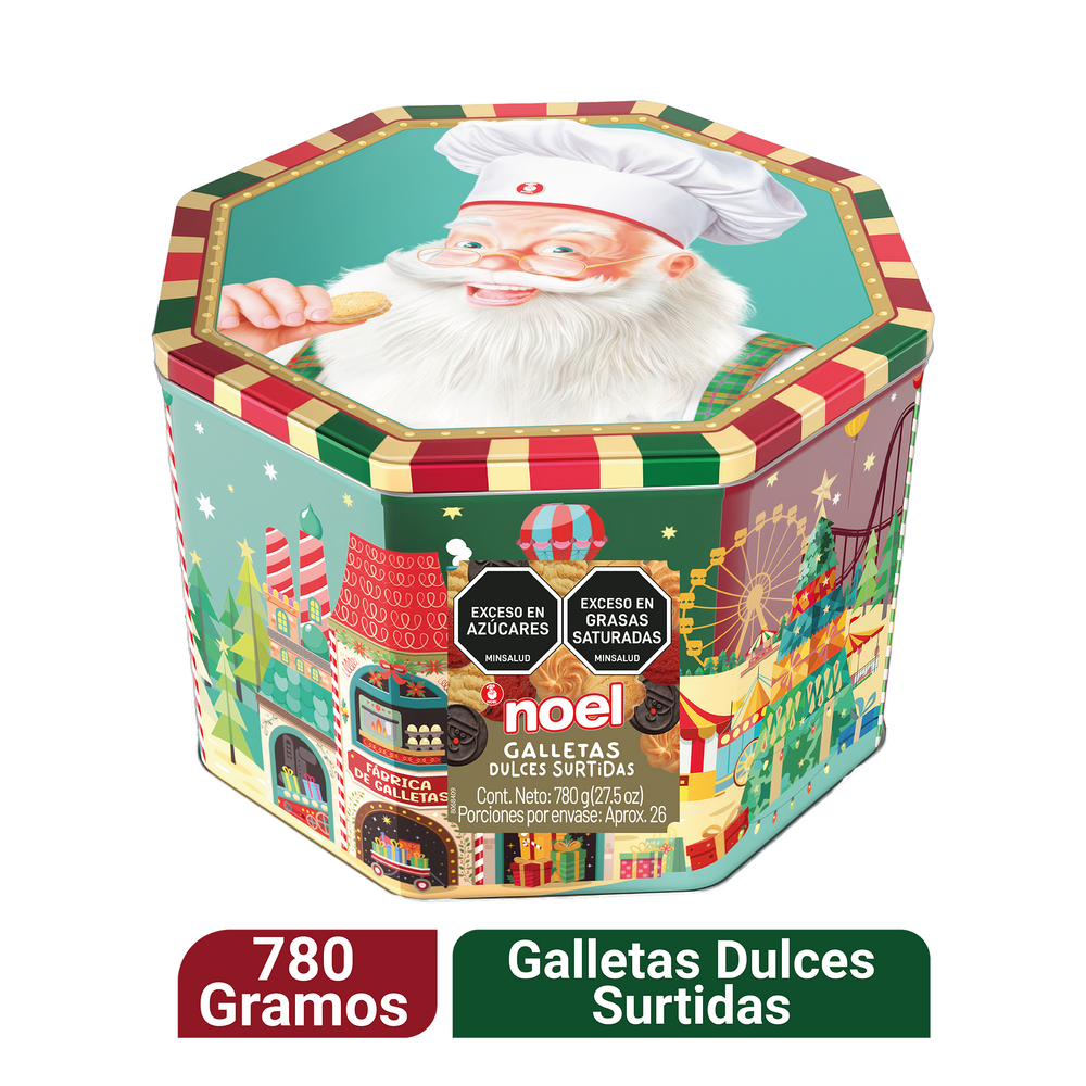 Galletas Noel Cofre  Navidad Surtida 780Gr