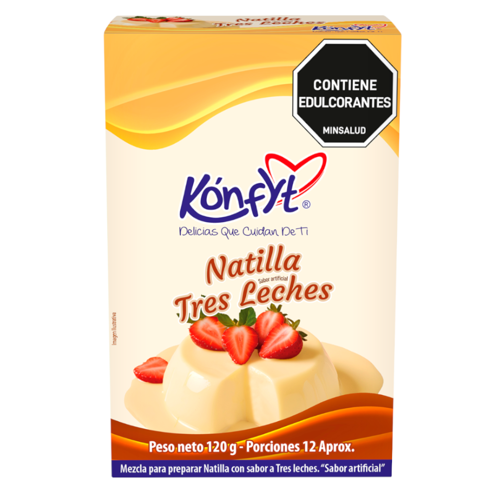Natilla Kónfyt Sin Azúcar Tres Leches Navidad 120Gr