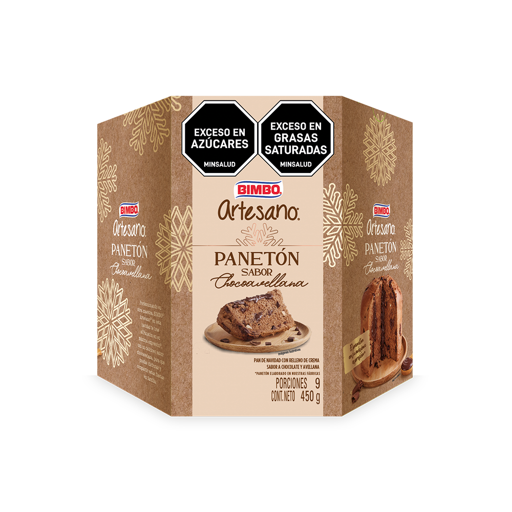 Panetón Artesano Chocoavellana Bimbo 450Gr