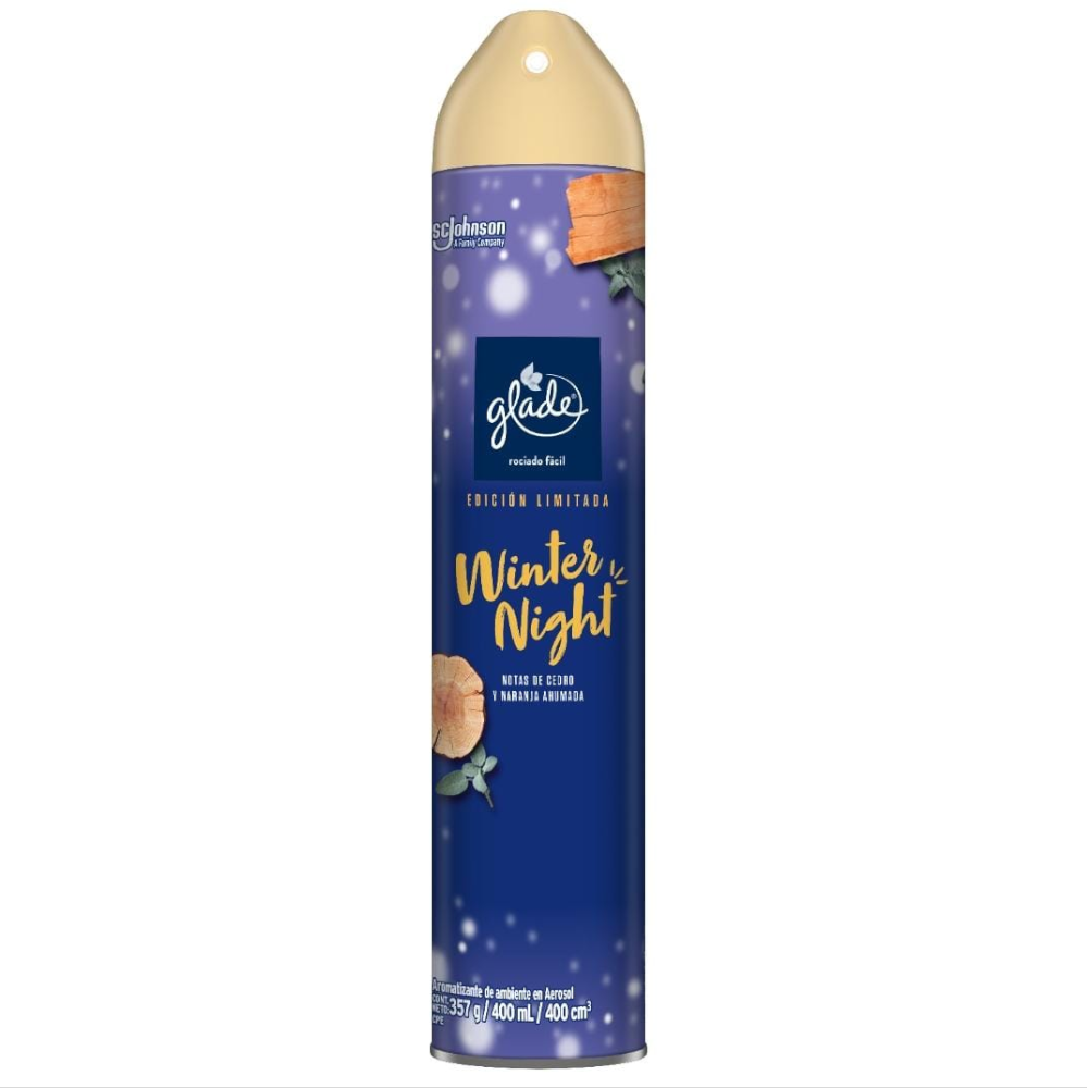 Ambientador Glade Winter Night Aerosol 400Ml Edición Limitada