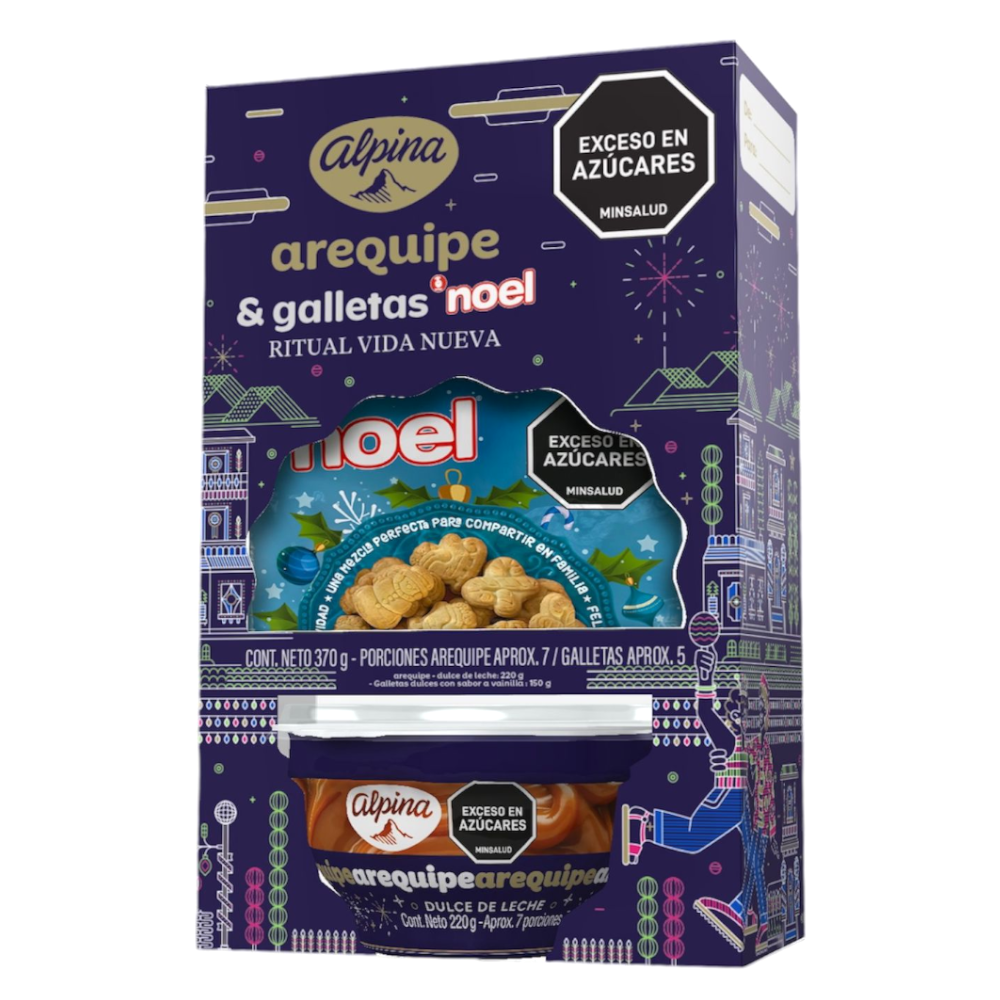 Arequipe Alpina 220Gr + Galleta Noel 150Gr