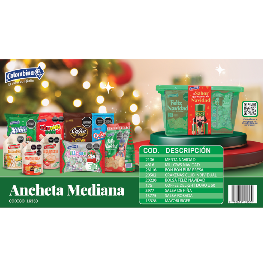 Ancheta Colombina Navidad Mediana Surtida 9 Artículos 1747Gr