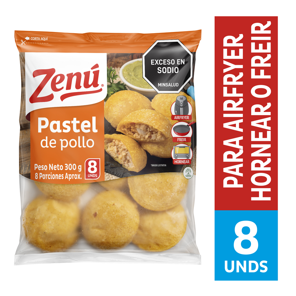 Pastel De Pollo Zenú 8 Unidades 300Gr