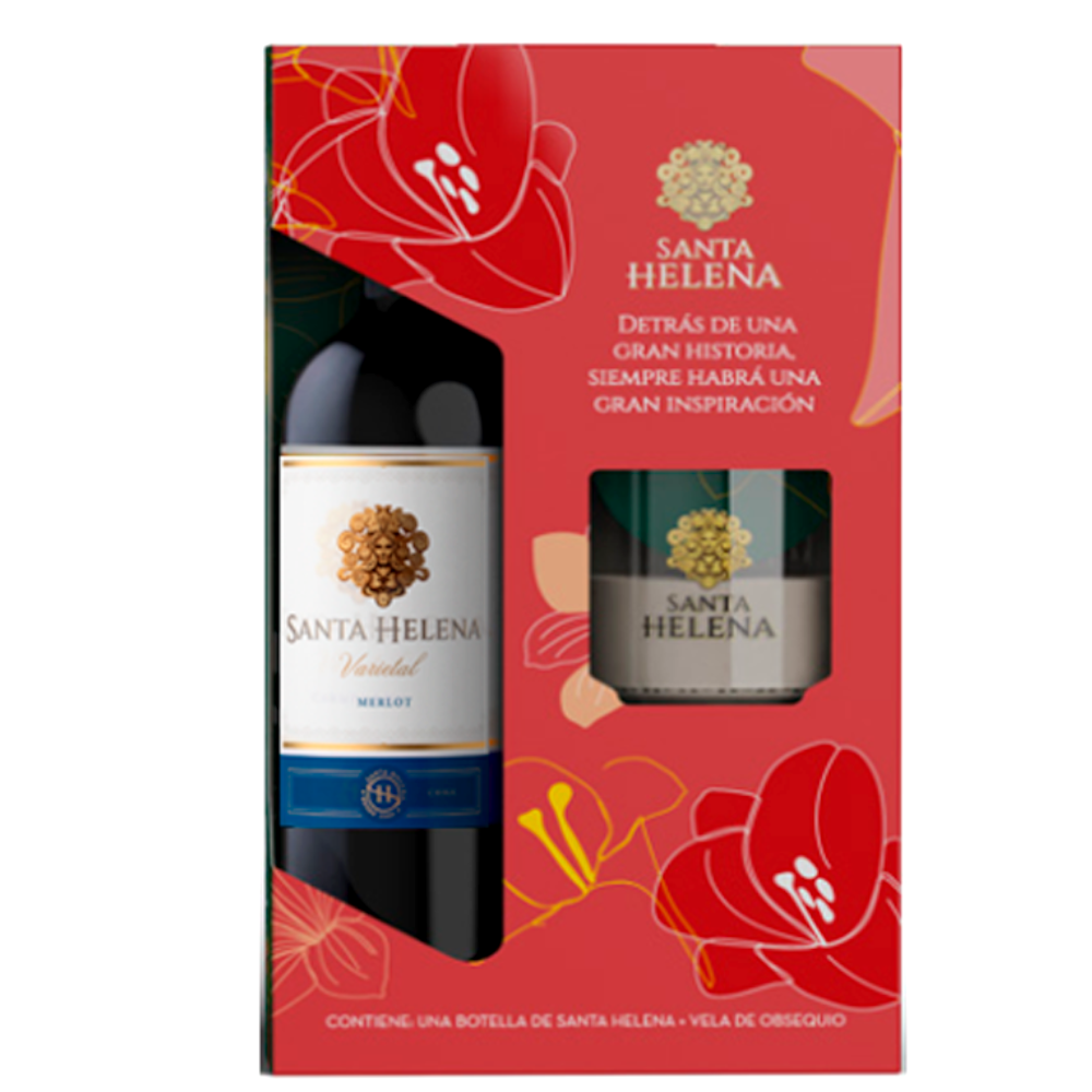 Vino Tinto Santa Helena Merlot 750Ml Gratis Vela