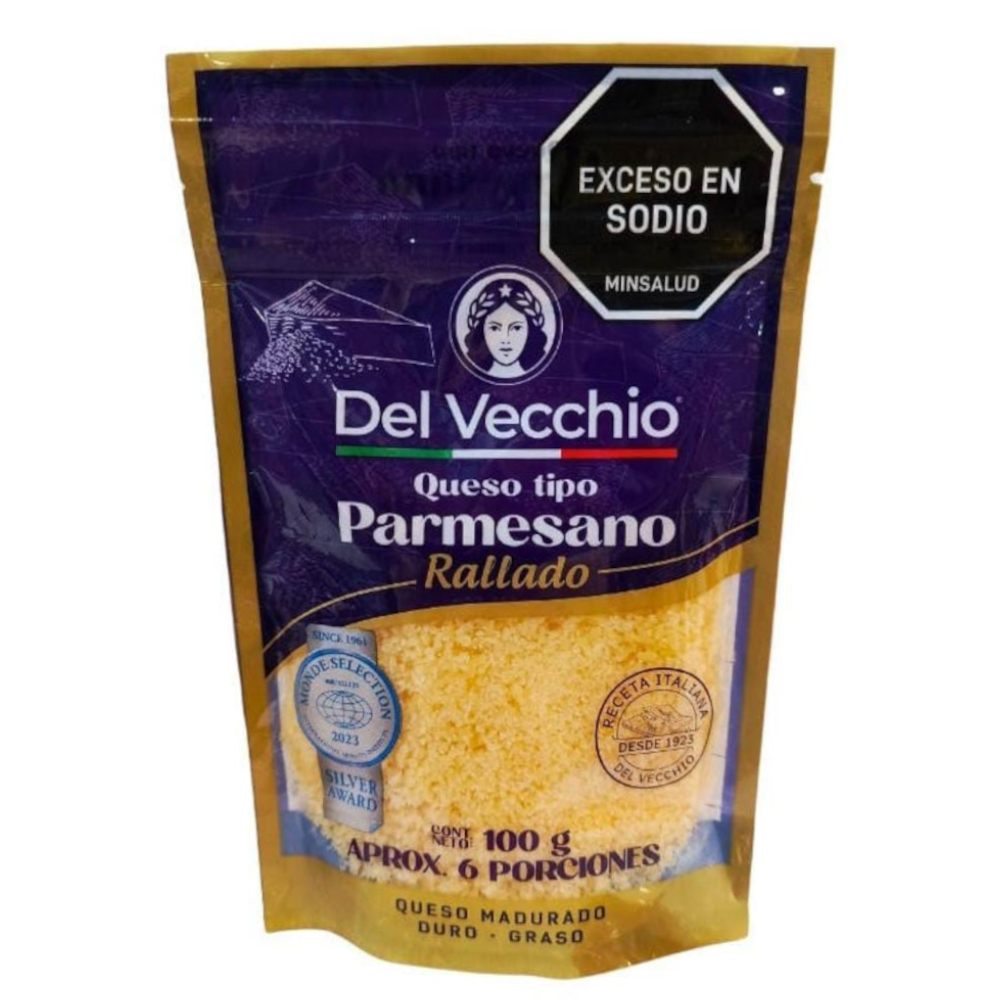 Queso Tipo Parmesano Rallado Del Vecchio 100Gr